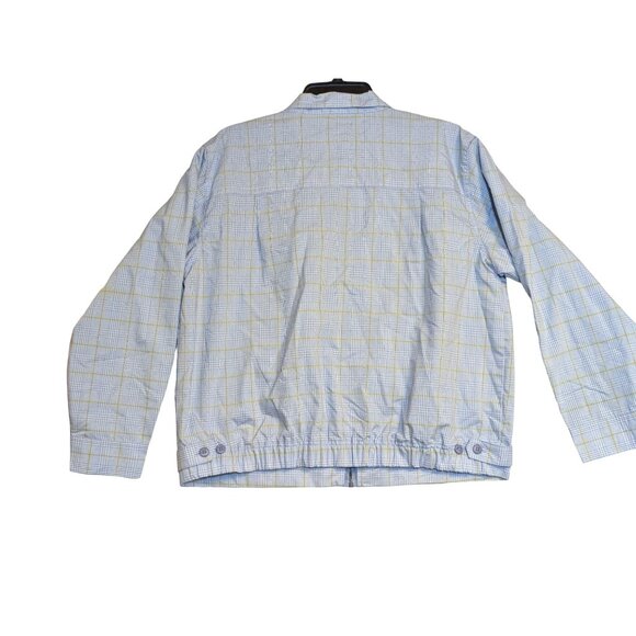 Vintage Line Up Golf Jacket XL Blue Plaid Zip-Up Golf Club Zipper Pull - Picture 7 of 7